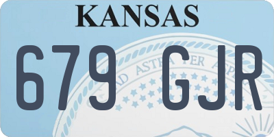 KS license plate 679GJR