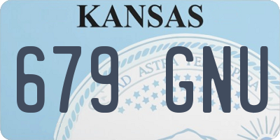 KS license plate 679GNU