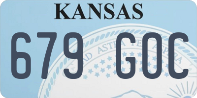 KS license plate 679GOC