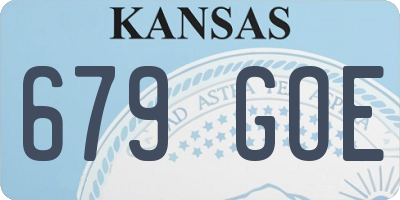KS license plate 679GOE