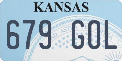 KS license plate 679GOL