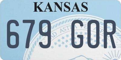 KS license plate 679GOR