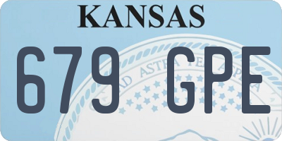 KS license plate 679GPE