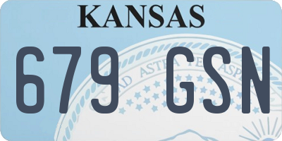 KS license plate 679GSN