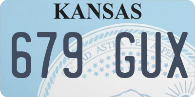 KS license plate 679GUX