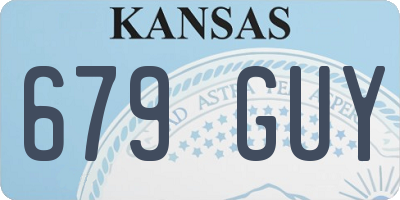 KS license plate 679GUY