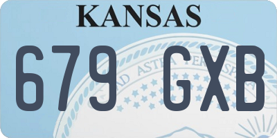 KS license plate 679GXB