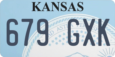 KS license plate 679GXK