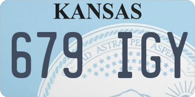 KS license plate 679IGY