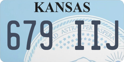 KS license plate 679IIJ