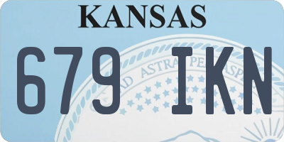 KS license plate 679IKN
