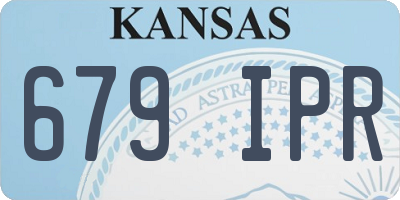 KS license plate 679IPR