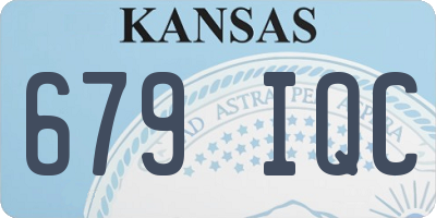 KS license plate 679IQC