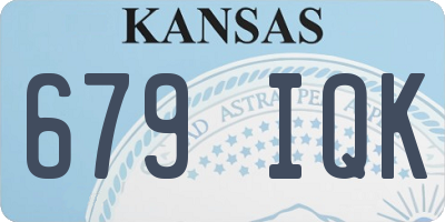 KS license plate 679IQK