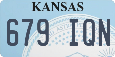 KS license plate 679IQN