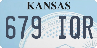 KS license plate 679IQR
