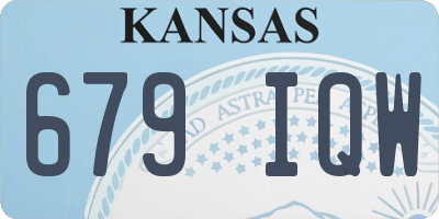 KS license plate 679IQW