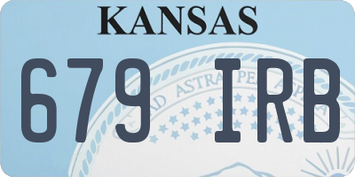 KS license plate 679IRB