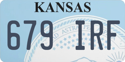 KS license plate 679IRF