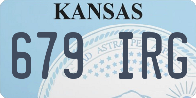 KS license plate 679IRG