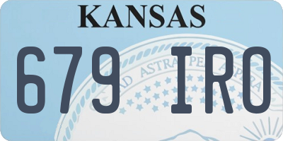 KS license plate 679IRO