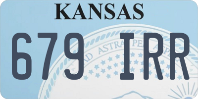 KS license plate 679IRR