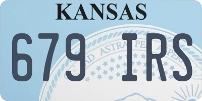 KS license plate 679IRS