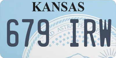 KS license plate 679IRW