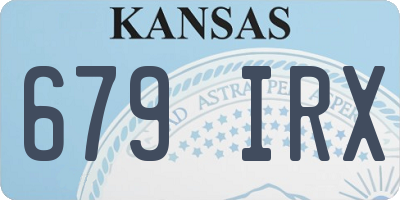 KS license plate 679IRX