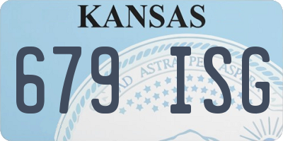KS license plate 679ISG