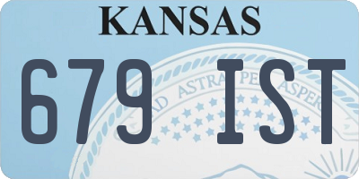 KS license plate 679IST