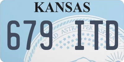 KS license plate 679ITD