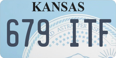 KS license plate 679ITF