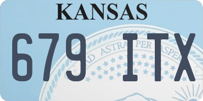 KS license plate 679ITX