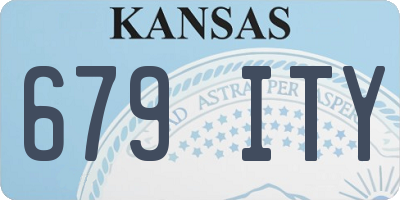 KS license plate 679ITY
