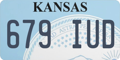 KS license plate 679IUD