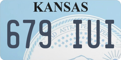 KS license plate 679IUI