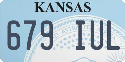 KS license plate 679IUL