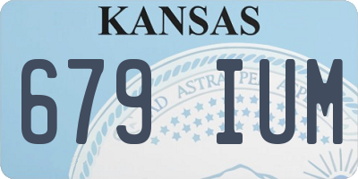 KS license plate 679IUM