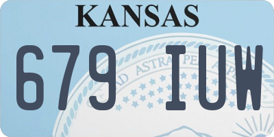 KS license plate 679IUW
