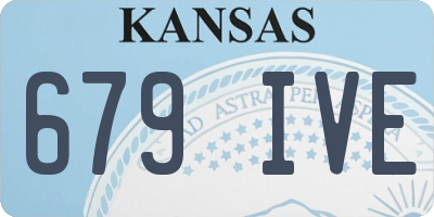 KS license plate 679IVE