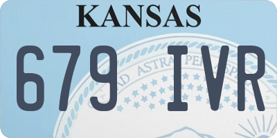 KS license plate 679IVR