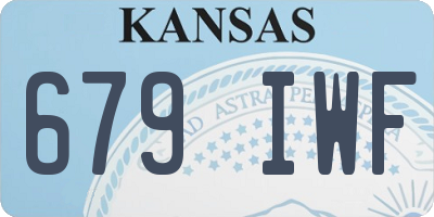 KS license plate 679IWF