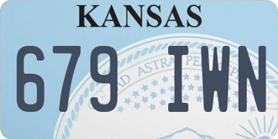 KS license plate 679IWN