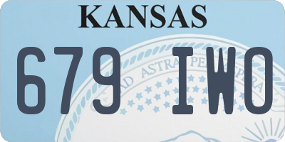KS license plate 679IWO