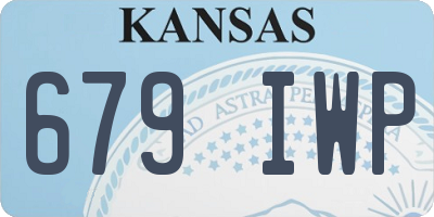 KS license plate 679IWP