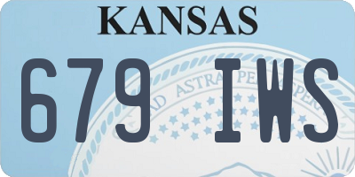 KS license plate 679IWS