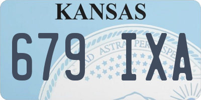 KS license plate 679IXA