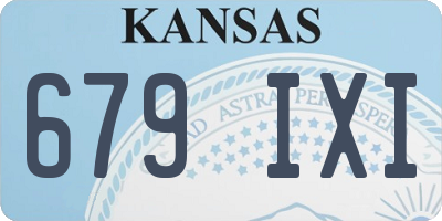 KS license plate 679IXI
