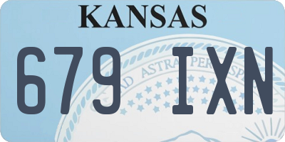 KS license plate 679IXN
